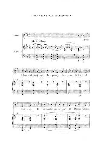 Chanson de Ronsard Partition gratuite