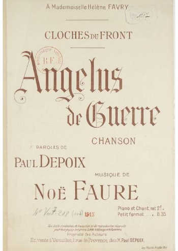 Angelus de guerre Partition gratuite