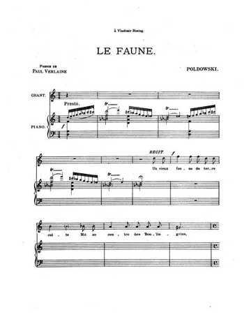 Le faune Partition gratuite