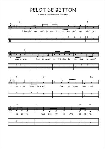 Téléchargez la tablature de la musique Traditionnel-Pelot-de-Betton en PDF