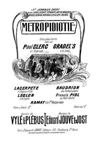 Métropidiotie Partition gratuite