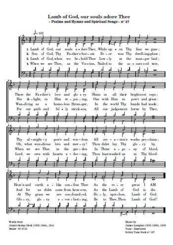 Lamb of God, our souls adore thee Partition gratuite