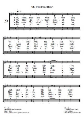 Oh, wondrous hour Partition gratuite