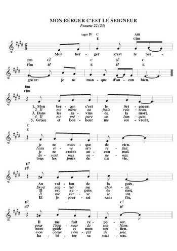 Psaume 22 Partition gratuite