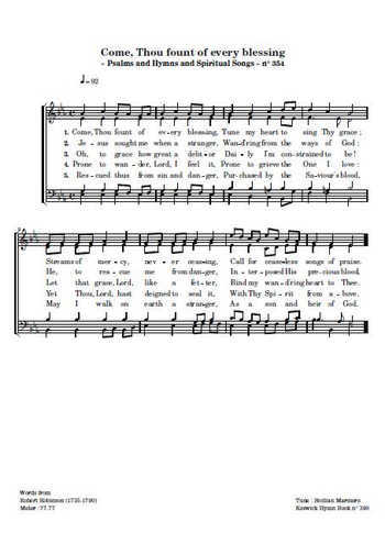 Come, Thou fount of every blessing Partition gratuite