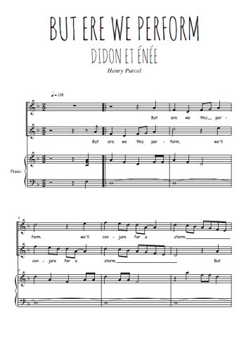 Téléchargez l'arrangement de la partition de But ere we this perform en PDF pour deux voix égales et piano