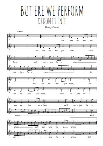 Téléchargez l'arrangement de la partition de But ere we this perform en PDF à deux voix