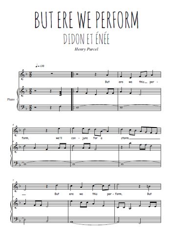 Téléchargez l'arrangement de la partition de Henry-Purcell-But-ere-we-this-perform en PDF pour Chant et piano