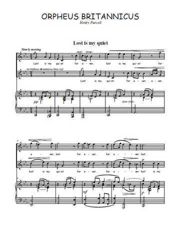 Téléchargez l'arrangement de la partition de Henry-Purcell-Lost-is-my-quiet en PDF pour Chant et piano