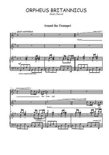 Téléchargez l'arrangement de la partition de Henry-Purcell-Sound-the-trumpet en PDF pour Chant et piano