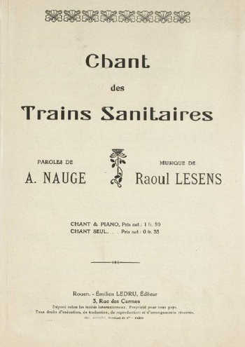 Chant des trains sanitaires Partition gratuite