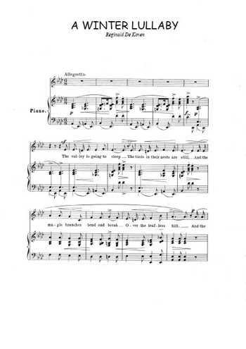 A winter lullaby Partition gratuite