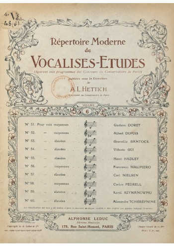 Répertoire moderne de vocalises-études Partition gratuite