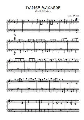 Danse macabre pour piano Partition gratuite