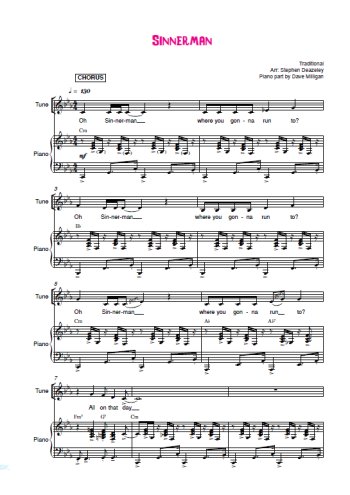 sinnerman nina simone pdf sheet music