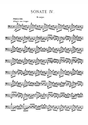 Sonate pour violoncelle No4 Partition gratuite
