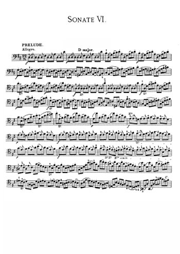 Sonate pour violoncelle No6 Partition gratuite