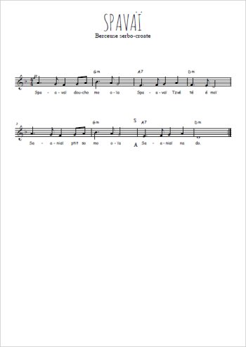 Spavaï Partition gratuite