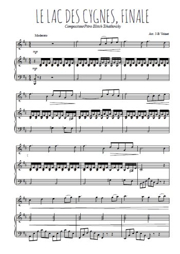 Téléchargez l'arrangement de la partition de tchaikovsky-le-lac-des-cygnes-final en PDF pour Mélodie et piano
