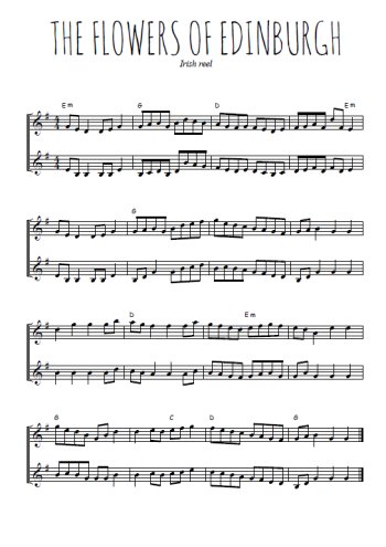 Téléchargez l'arrangement de la partition de The Flowers of Edinburgh en PDF à deux voix