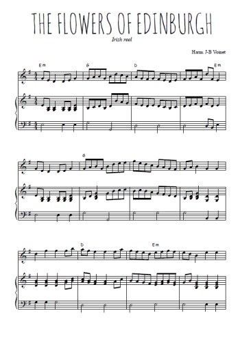 Téléchargez l'arrangement de la partition de irish-the-flowers-of-edinburgh en PDF pour Mélodie et piano