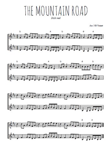 Téléchargez l'arrangement de la partition de The Mountain Road en PDF à deux voix