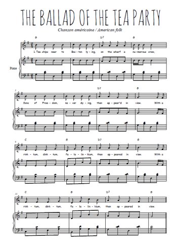 Téléchargez l'arrangement de la partition de the-ballad-of-the-tea-party en PDF pour Chant et piano