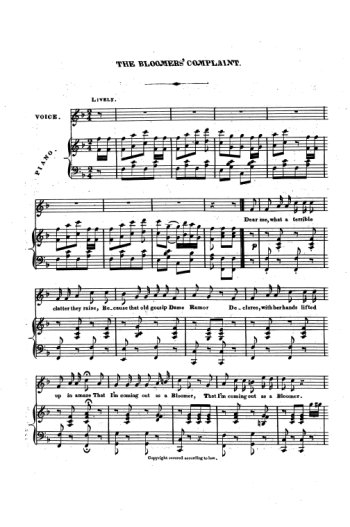 The bloomers' complaint Partition gratuite