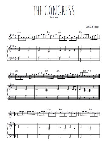 Téléchargez l'arrangement de la partition de irlande-the-congress en PDF pour Mélodie et piano