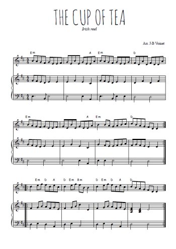 Téléchargez l'arrangement de la partition de irlande-the-cup-of-tea en PDF pour Mélodie et piano