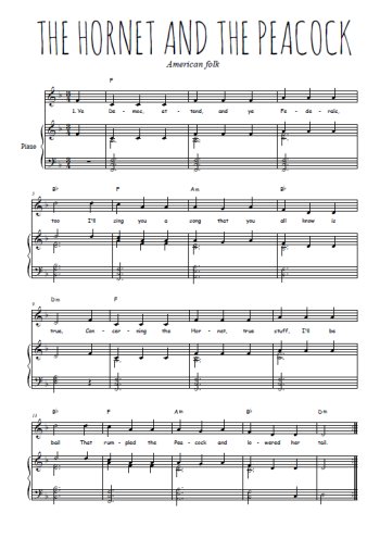 Téléchargez l'arrangement de la partition de the-hornet-and-the-peacock en PDF pour Chant et piano