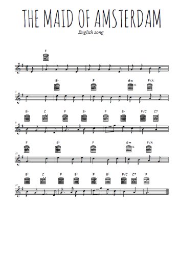 Téléchargez l'arrangement de la partition en Sib de la musique The maid of Amsterdam en PDF