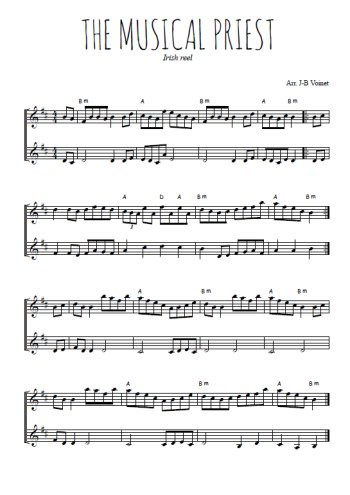 Téléchargez l'arrangement de la partition de The musical priest en PDF à deux voix