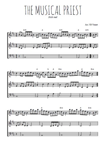 Téléchargez l'arrangement de la partition de The musical priest en PDF à trois voix