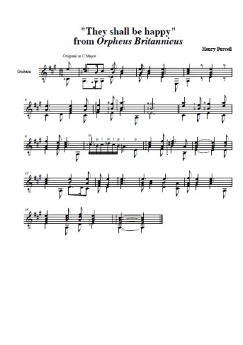 Téléchargez la partition They shall be happy pour guitare classique