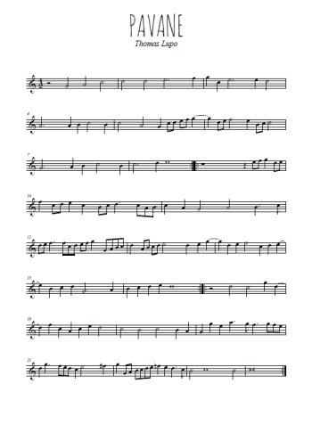 Téléchargez la partition de la musique Pavane N°1 en PDF, pour flûte traversière