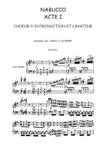 Nabucco, 1. Choeur et cavatine Partition gratuite