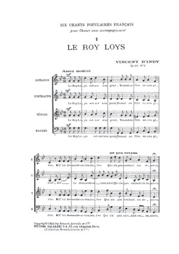 Le Roy Loys Partition gratuite