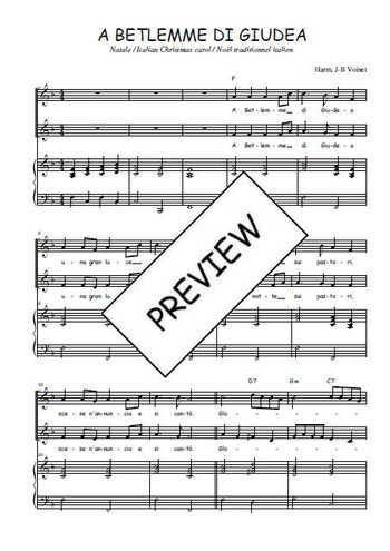 Téléchargez l'arrangement de la partition de A Betlemme di Giudea en PDF pour deux voix égales et piano
