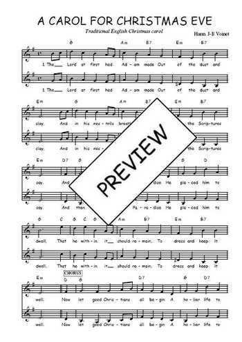 Téléchargez l'arrangement de la partition de A carol for Christmas eve en PDF à deux voix