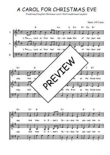 Téléchargez l'arrangement de la partition de A carol for Christmas eve en PDF à trois voix