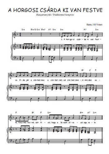 Téléchargez l'arrangement de la partition de Traditionnel-A-horgosi-csarda-ki-van-festve en PDF pour Chant et piano
