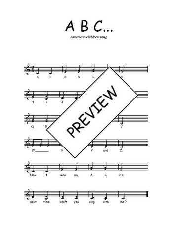 Téléchargez l'arrangement de la partition de ABC song en PDF à deux voix