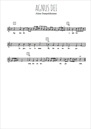 Agnus dei Partition gratuite