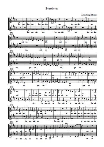 Benedictus Partition gratuite