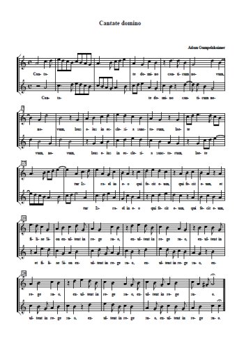 Cantate Domino (2 voix) Partition gratuite