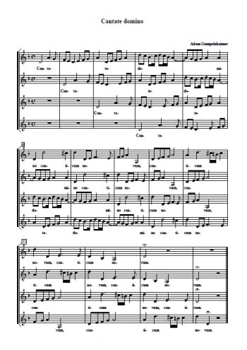 Cantate Domino (4 voix) Partition gratuite