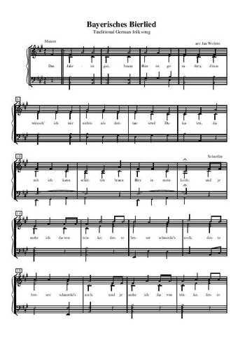 Bayerisches Bierlied Partition gratuite
