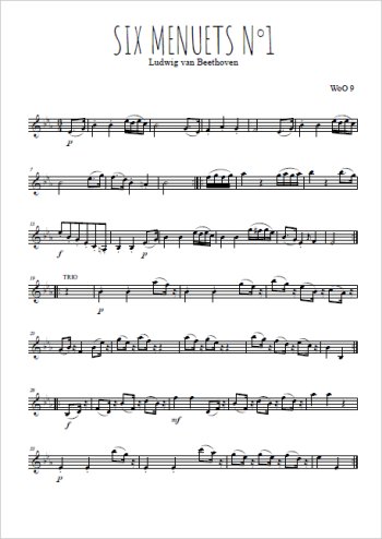 Ludwig van Beethoven - Six menuets, N°1