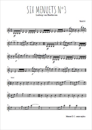 Ludwig van Beethoven - Six menuets, N°3